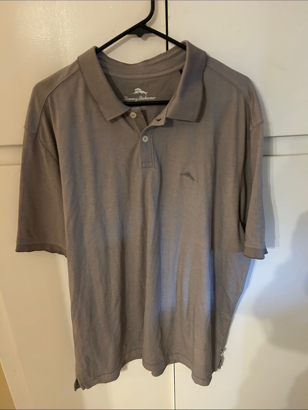 Tommy Bahama Men's Polo Shirt in Taupe Gray